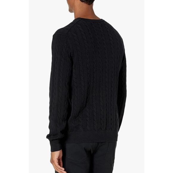 NWT Amazon Essentials Men's Crewneck Cable Cotton Sweater XSmall - Picture 2 of 9